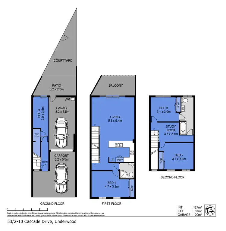 Floorplan of Homely townhouse listing, 53/2-10 Cascade Drive, Underwood QLD 4119