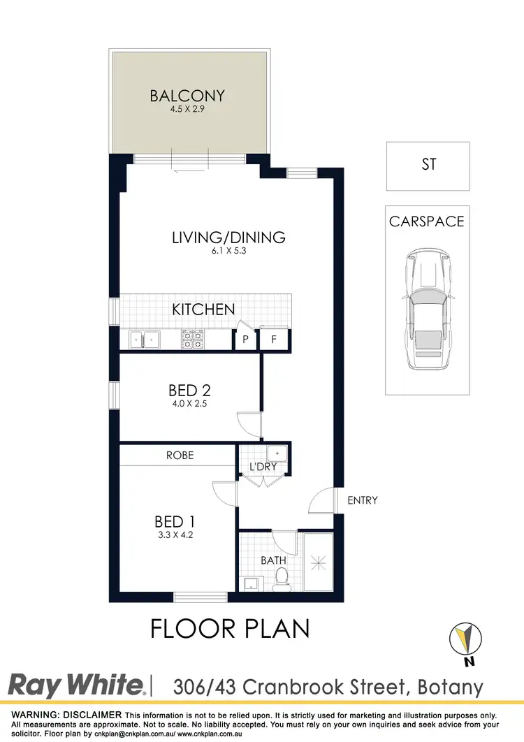 Floorplan of Homely apartment listing, 306/43 Cranbrook Street, Botany NSW 2019