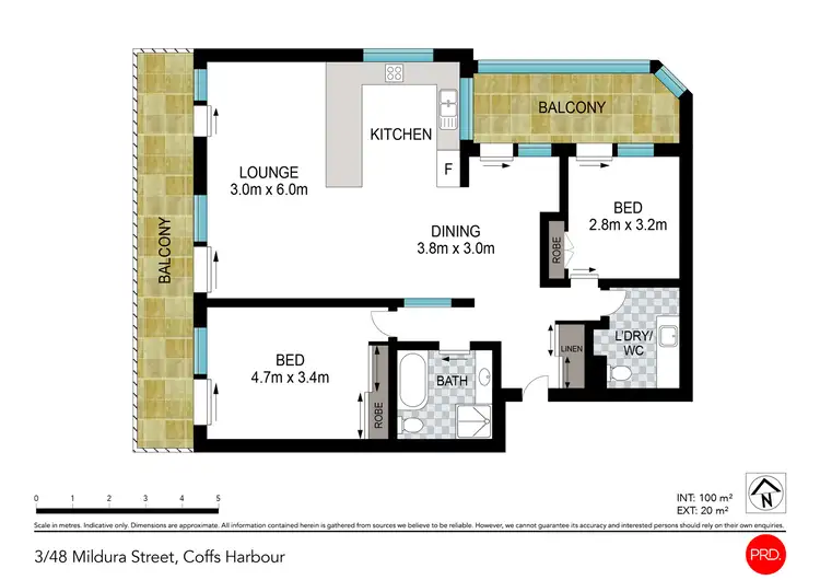 Floorplan of Homely unit listing, 3/48 Mildura Street, Coffs Harbour NSW 2450