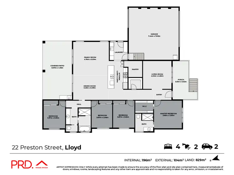 Floorplan of Homely house listing, 22 Preston Crescent, Lloyd NSW 2650