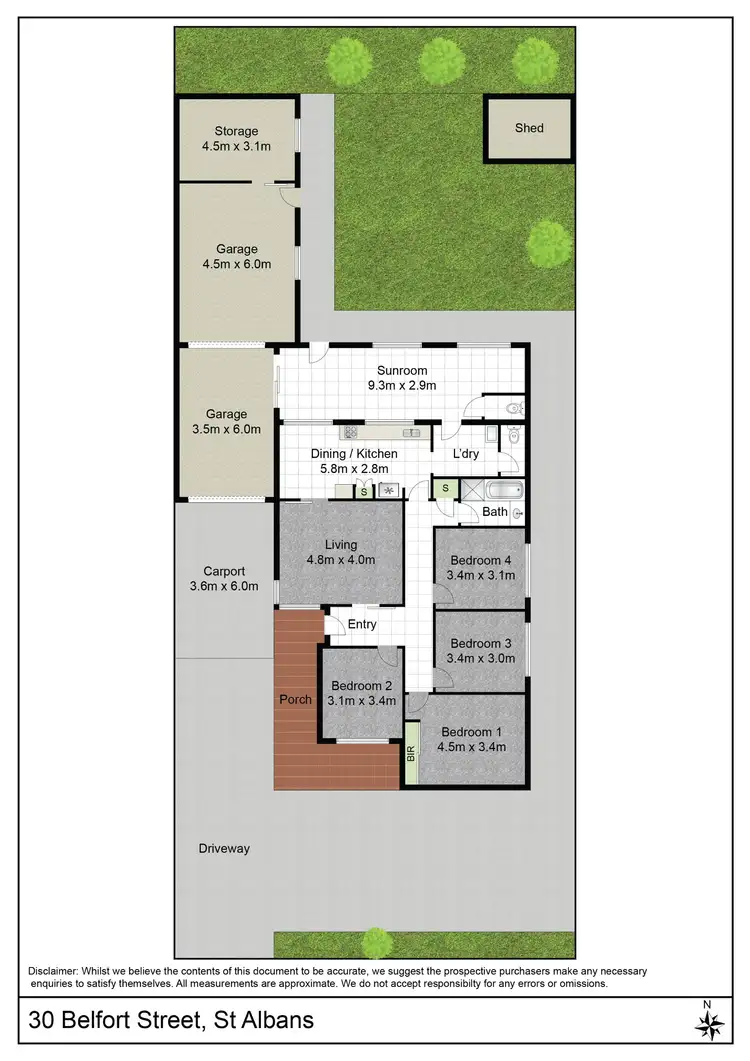 Floorplan of Homely house listing, 30 Belfort St, St Albans VIC 3021