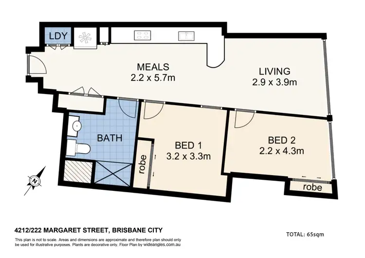 Floorplan of Homely apartment listing, 4212/222 Margaret Street, Brisbane QLD 4000