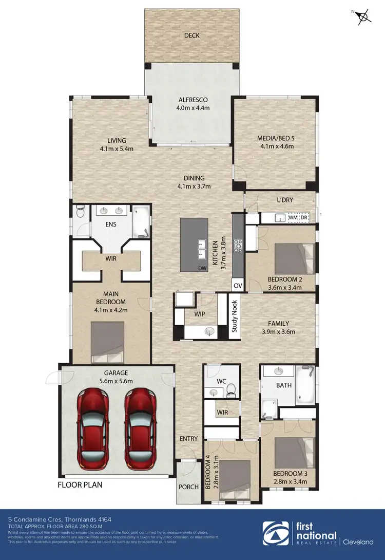 Floorplan of Homely house listing, 5 Condamine Crescent, Thornlands QLD 4164
