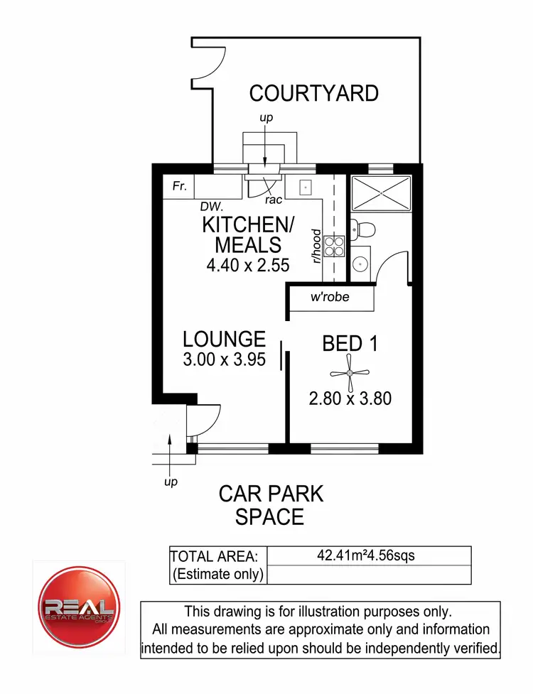 Floorplan of Homely unit listing, 2/58 Dunbar Terrace, Glenelg East SA 5045