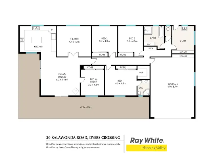 Floorplan of Homely rural property listing, 30 Kalawonda Road, Dyers Crossing NSW 2429