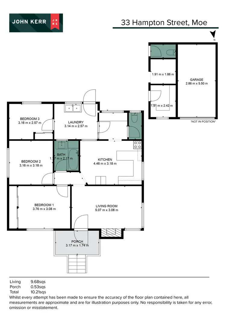 Floorplan of Homely house listing, 33 Hampton Street, Moe VIC 3825