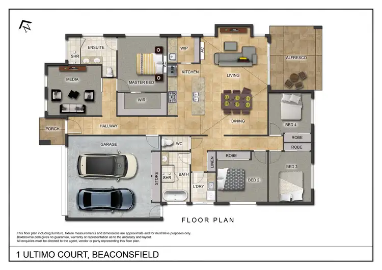 Floorplan of Homely house listing, 1 Ultimo Court, Beaconsfield QLD 4740