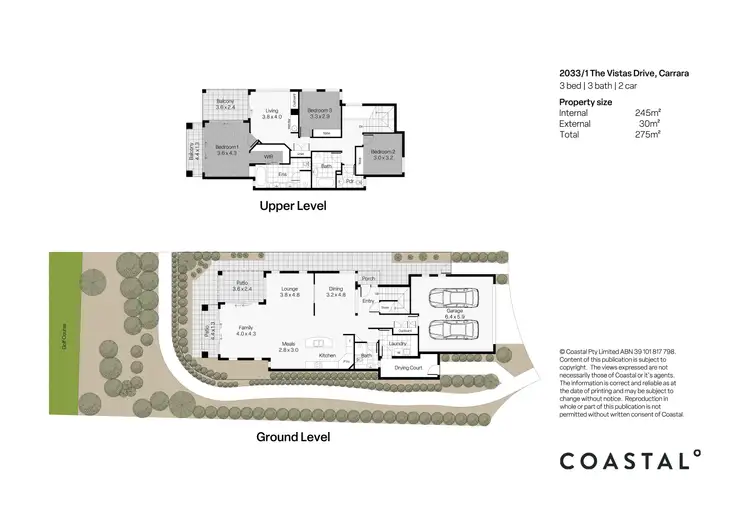 Floorplan of Homely house listing, 2033/1 The Vistas Drive, Carrara QLD 4211