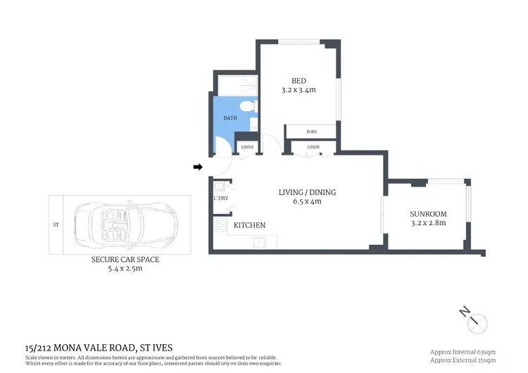 Floorplan of Homely apartment listing, 15/212-216 Mona Vale Road, St Ives NSW 2075