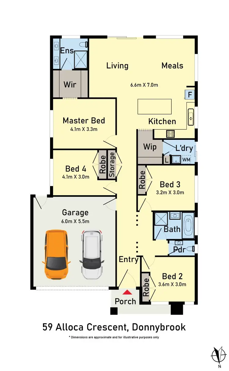 Floorplan of Homely house listing, 59 Alloca Crescent, Donnybrook VIC 3064