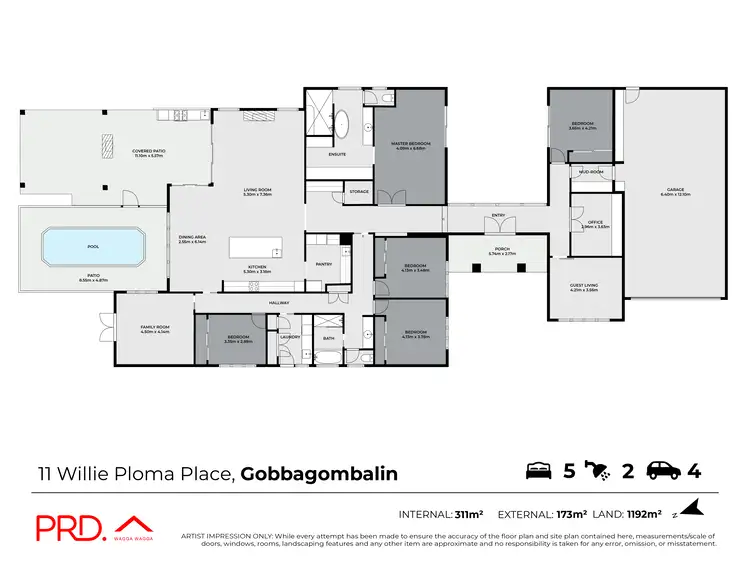 Floorplan of Homely house listing, 11 Willie Ploma Place, Gobbagombalin NSW 2650