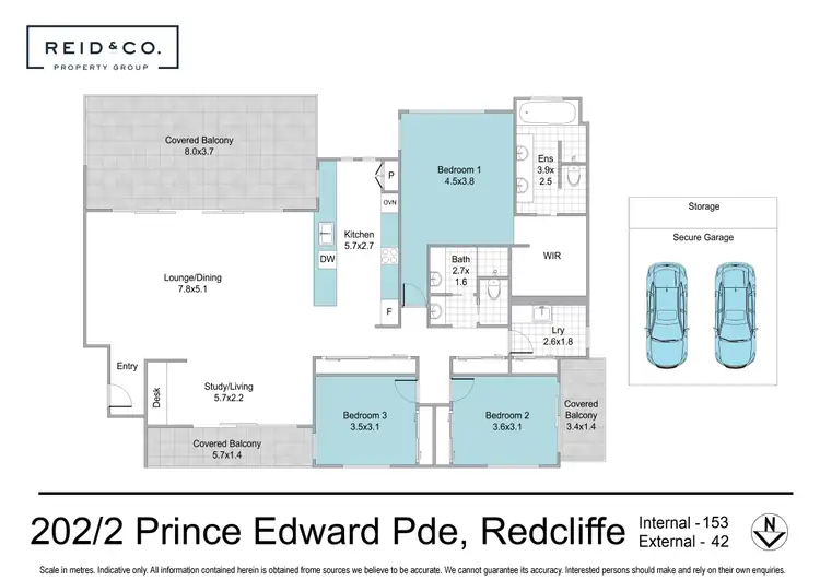 Floorplan of Homely apartment listing, 202/2 Prince Edward Parade, Redcliffe QLD 4020