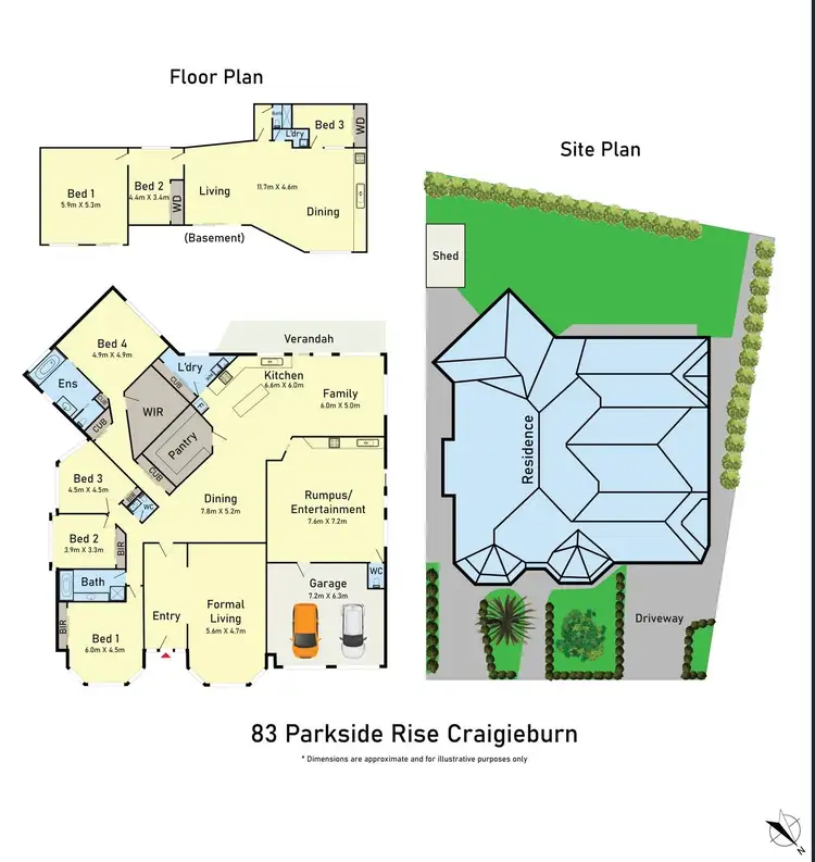 Floorplan of Homely house listing, 83 Parkside Rise, Craigieburn VIC 3064