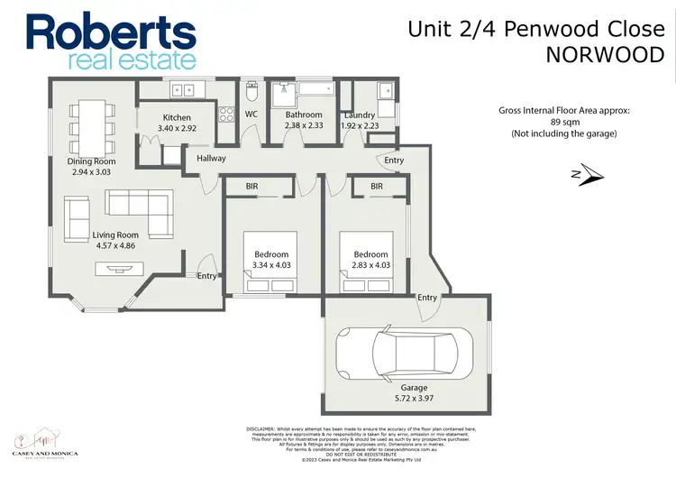 Floorplan of Homely unit listing, 2/4 Penwood Close, Norwood TAS 7250