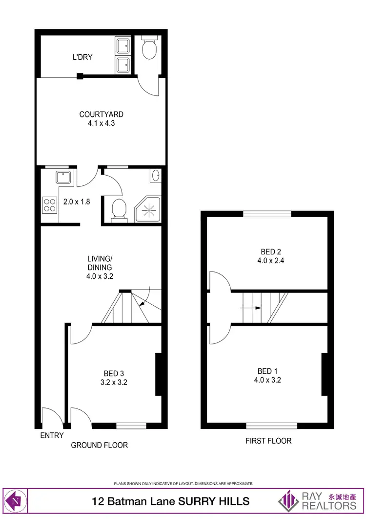 Floorplan of Homely house listing, 12 Batman Lane, Surry Hills NSW 2010