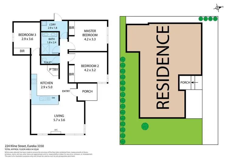Floorplan of Homely house listing, 224 Kline Street, Eureka VIC 3350