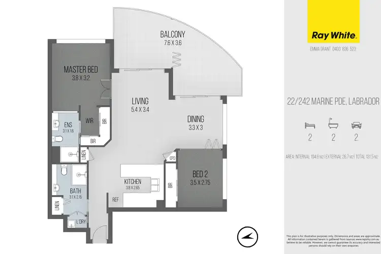 Floorplan of Homely apartment listing, 22/242-244 Marine Parade, Labrador QLD 4215