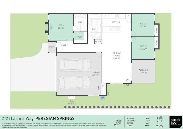Floorplan of Homely semi-detached listing, 2/21 Laurina Way, Peregian Springs QLD 4573