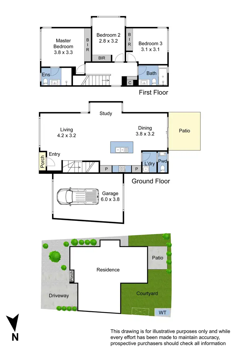 Floorplan of Homely townhouse listing, 1 Peterleigh Place, Mulgrave VIC 3170