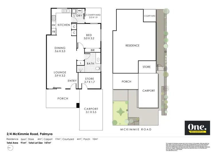 Floorplan of Homely unit listing, 2/4 McKimmie Road, Palmyra WA 6157