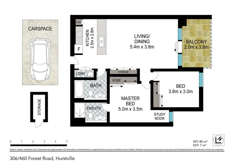 Floorplan of Homely apartment listing, 306/460 Forest Road, Hurstville NSW 2220