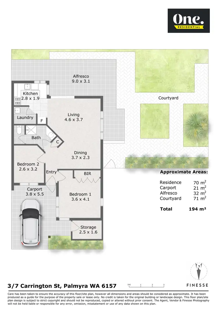Floorplan of Homely villa listing, 3/7 Carrington Street, Palmyra WA 6157