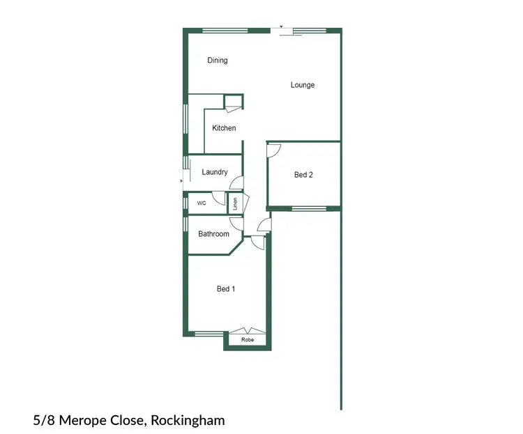 Floorplan of Homely unit listing, 5/8 Merope Close, Rockingham WA 6168