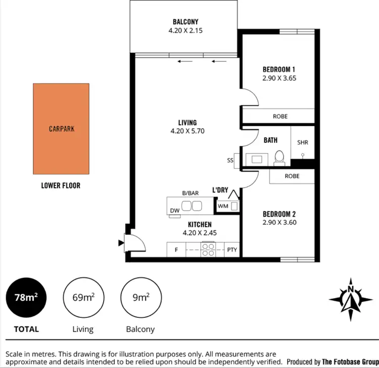 Floorplan of Homely apartment listing, 1010/156 Wright Street, Adelaide SA 5000