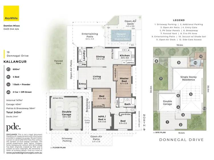 Floorplan of Homely house listing, 19 Donnegal Drive, Kallangur QLD 4503