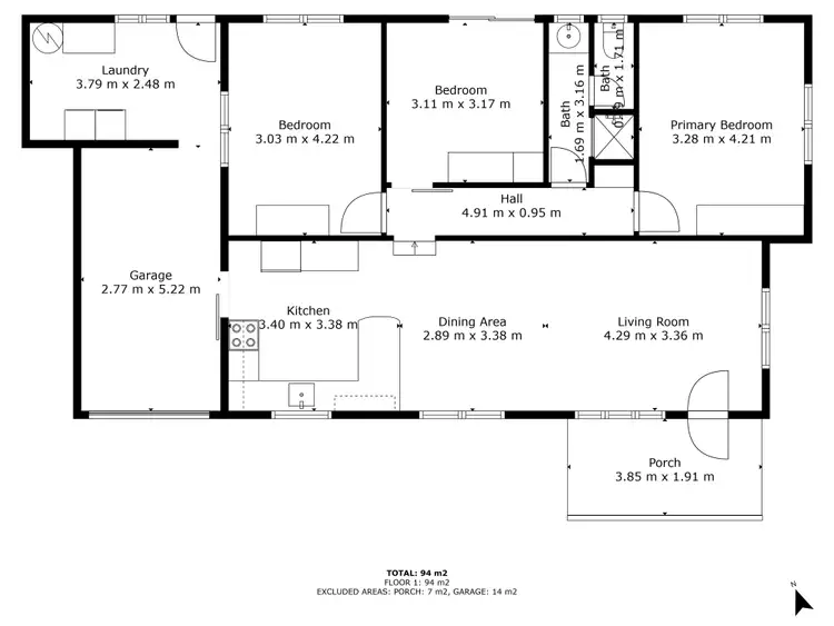 Floorplan of Homely semi-detached listing, 1 & 2/148 Walker Street, Svensson Heights QLD 4670