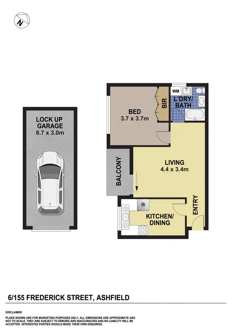 Floorplan of Homely unit listing, 6/155 Frederick Street, Ashfield NSW 2131