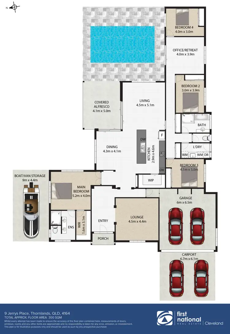 Floorplan of Homely house listing, 9 Jerrys Place, Thornlands QLD 4164