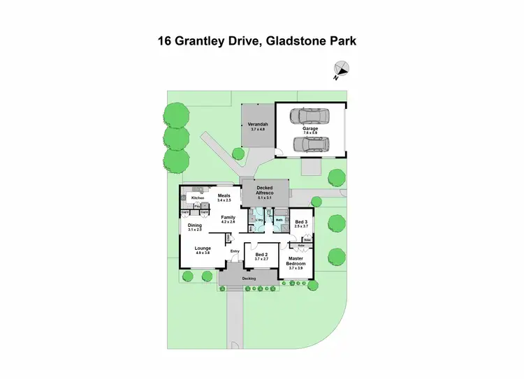 Floorplan of Homely house listing, 16 Grantley Drive, Gladstone Park VIC 3043