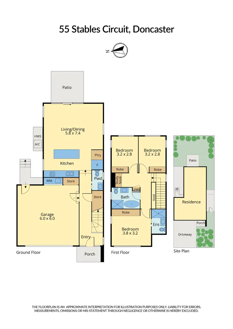 Floorplan of Homely house listing, 55 Stables Circuit, Doncaster VIC 3108