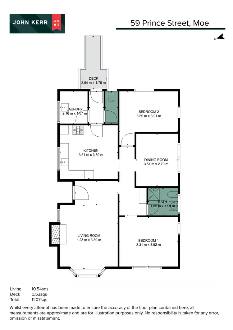 Floorplan of Homely house listing, 59 Prince Street, Moe VIC 3825