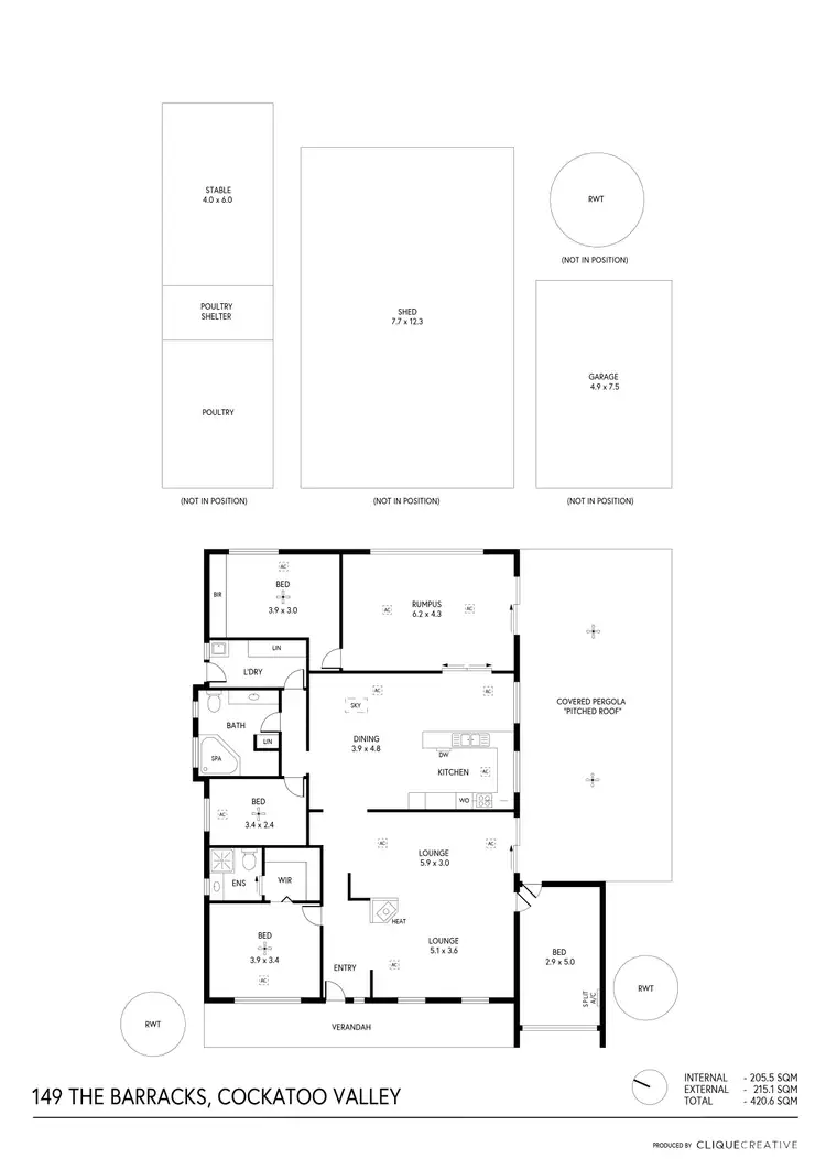 Floorplan of Homely house listing, 149 The Barracks, Cockatoo Valley SA 5351