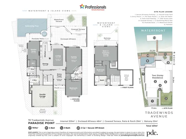 Floorplan of Homely house listing, 70 Tradewinds Ave, Paradise Point QLD 4216