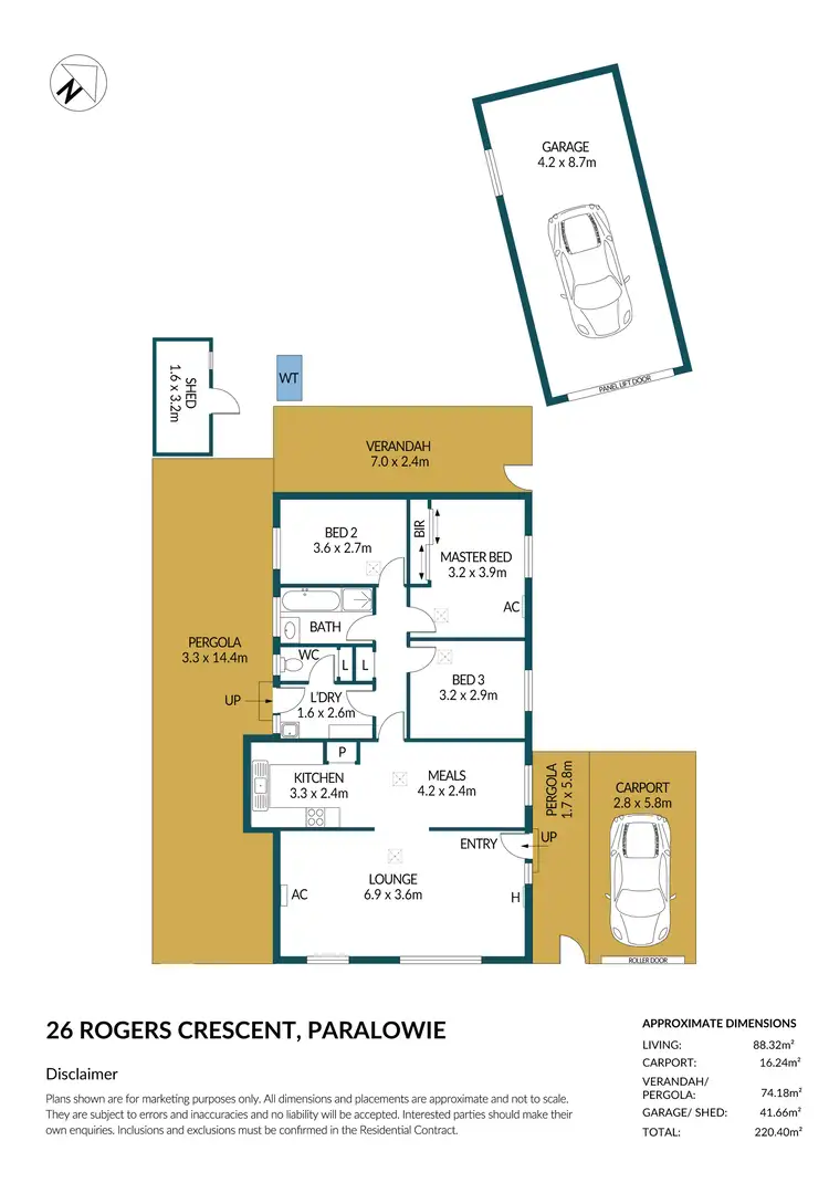 Floorplan of Homely house listing, 26 Rogers Crescent, Paralowie SA 5108