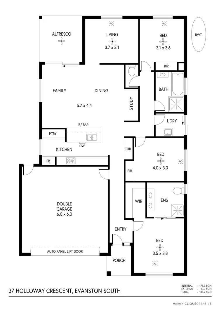 Floorplan of Homely house listing, 37 Holloway Crescent, Evanston South SA 5116