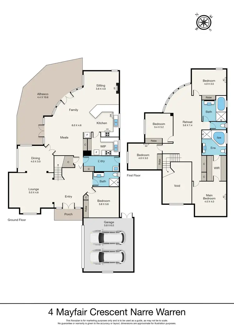 Floorplan of Homely house listing, 4 Mayfair Crescent, Narre Warren VIC 3805