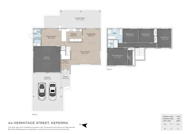 Floorplan of Homely house listing, 44 Hermitage Street, Keperra QLD 4054