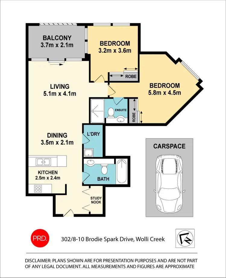 Floorplan of Homely apartment listing, 302/8-10 Brodie Spark Drive, Wolli Creek NSW 2205