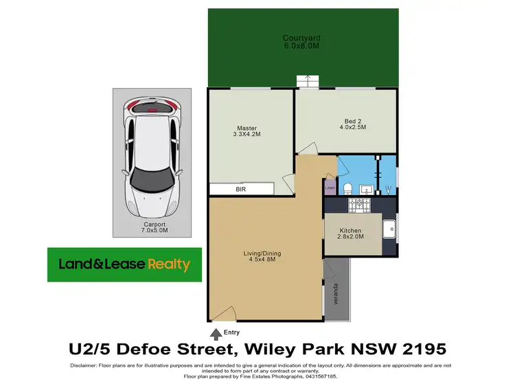 Floorplan of Homely unit listing, 2/5 Defoe Street, Wiley Park NSW 2195