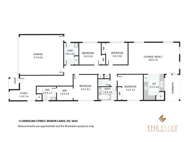 Floorplan of Homely house listing, 13 Semolina Street, Manor Lakes VIC 3024