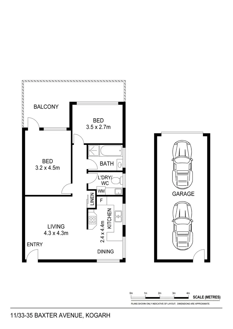 Floorplan of Homely unit listing, 11/33 Baxter Avenue, Kogarah NSW 2217