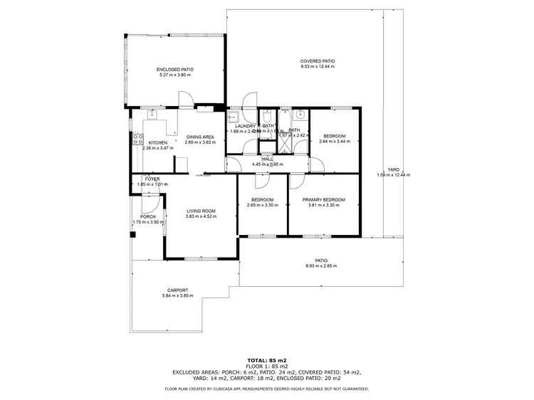 Floorplan of Homely house listing, 84 Blackadder Road, Swan View WA 6056