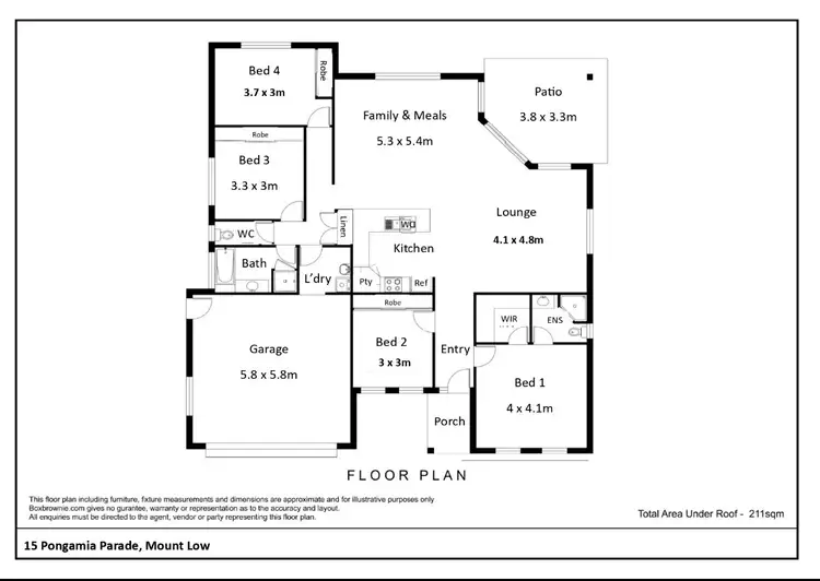 Floorplan of Homely house listing, 15 Pongamia Parade, Mount Low QLD 4818