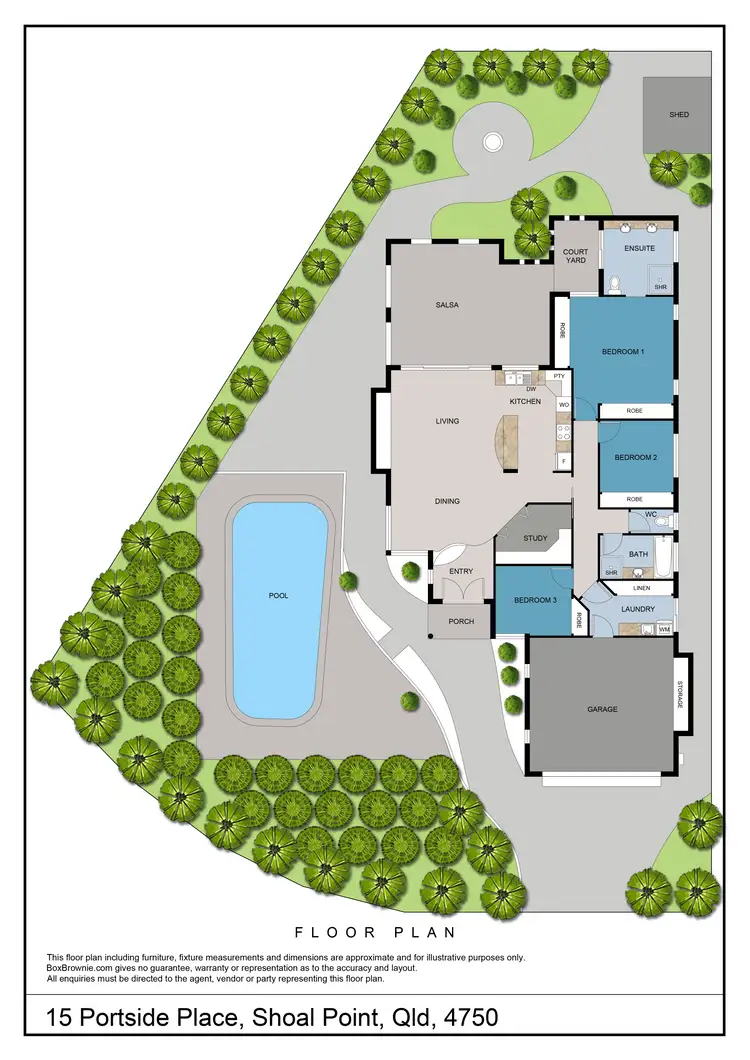 Floorplan of Homely house listing, 15 Portside Place, Shoal Point QLD 4750