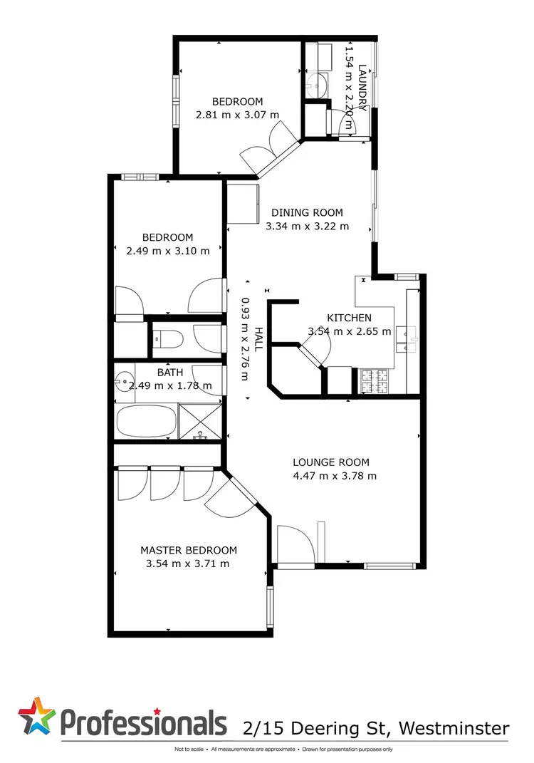 Floorplan of Homely villa listing, 2/15 Deering Street, Westminster WA 6061