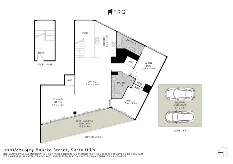 Floorplan of Homely apartment listing, 1001/425-429 Bourke Street, Surry Hills NSW 2010